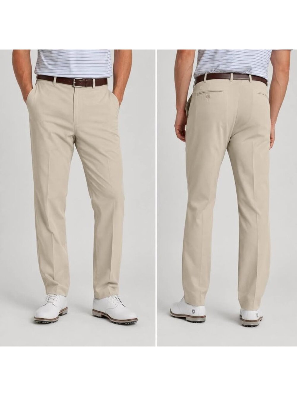 FootJoy Men’s Golf Pants Beige/Tan 38x29 Hemmed